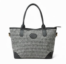 Load image into Gallery viewer, Black and White Harris Tweed Houndstooth Handbag