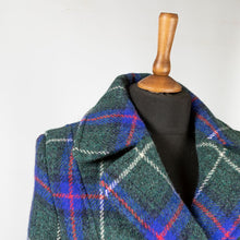 Load image into Gallery viewer, Harris Tweed Ladies Double Breasted Maxi Length Coat Green Tartan