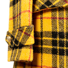 Load image into Gallery viewer, Harris Tweed Ladies Double Breasted Maxi Length Coat Yellow Mcleod Tartan