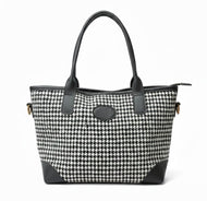 Black and White Harris Tweed Houndstooth Handbag
